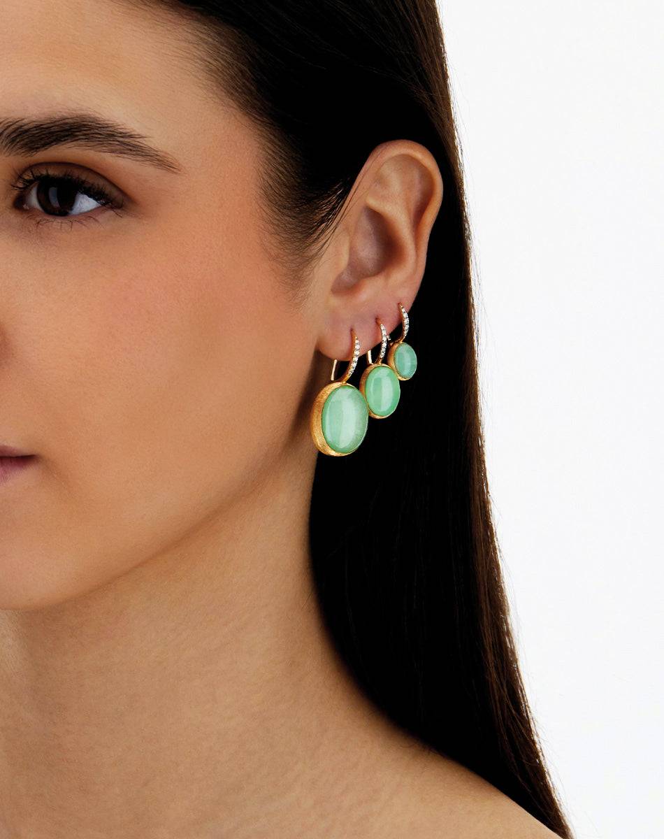 Nanis Orecchini Ciliegine Lattementa "Boules" in oro inciso, diamanti, crist – Nanis Italian Jewels Offerta