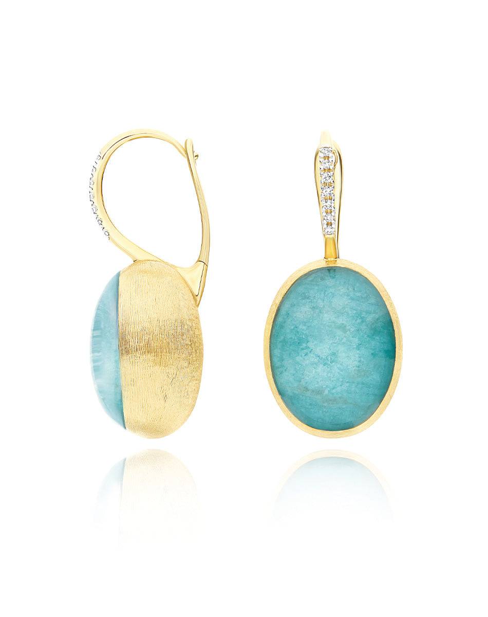 Nanis Orecchini Ciliegine Anice "Boules" in oro inciso, diamanti, cristallo – Nanis Italian Jewels Offerte