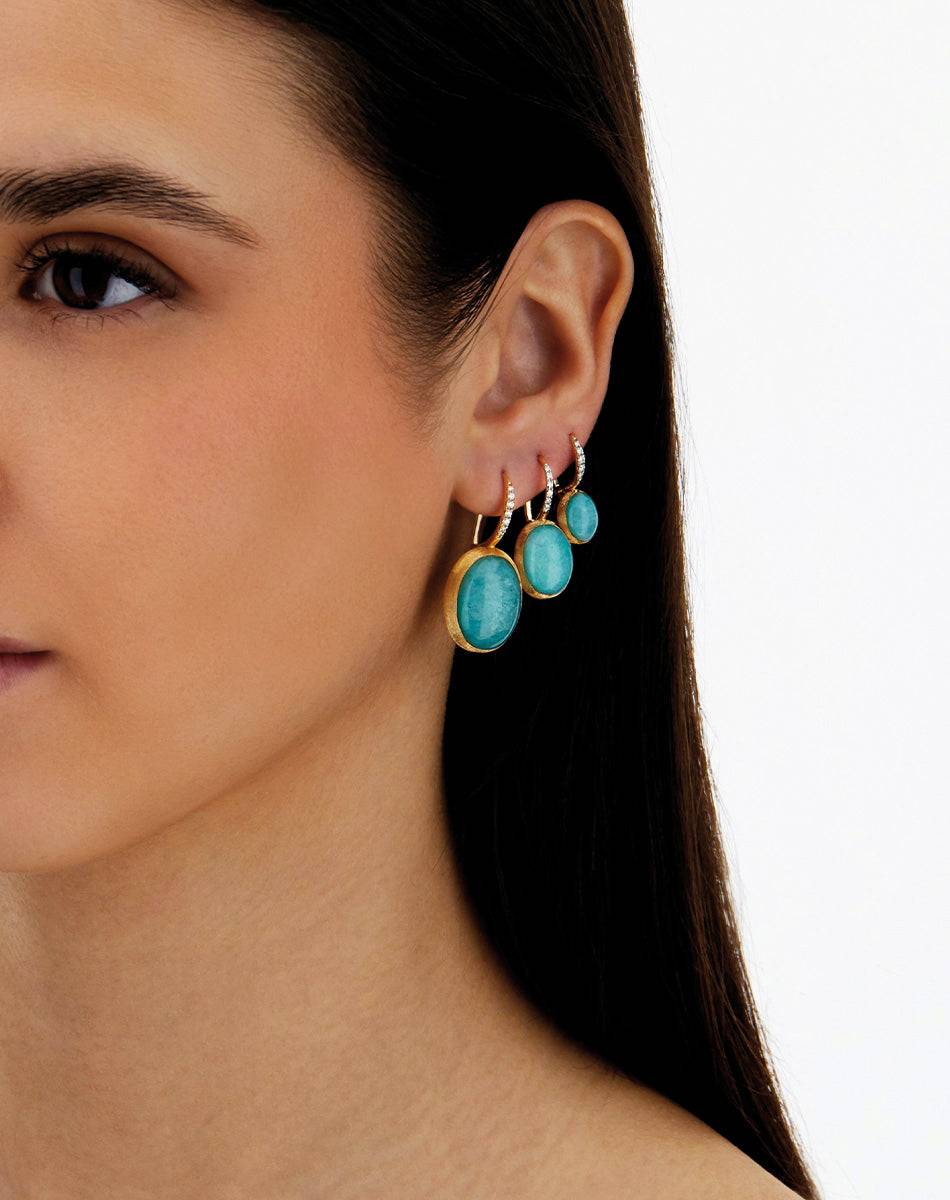 Nanis Orecchini Ciliegine Anice "Boules" in oro inciso, diamanti, cristallo – Nanis Italian Jewels Offerte