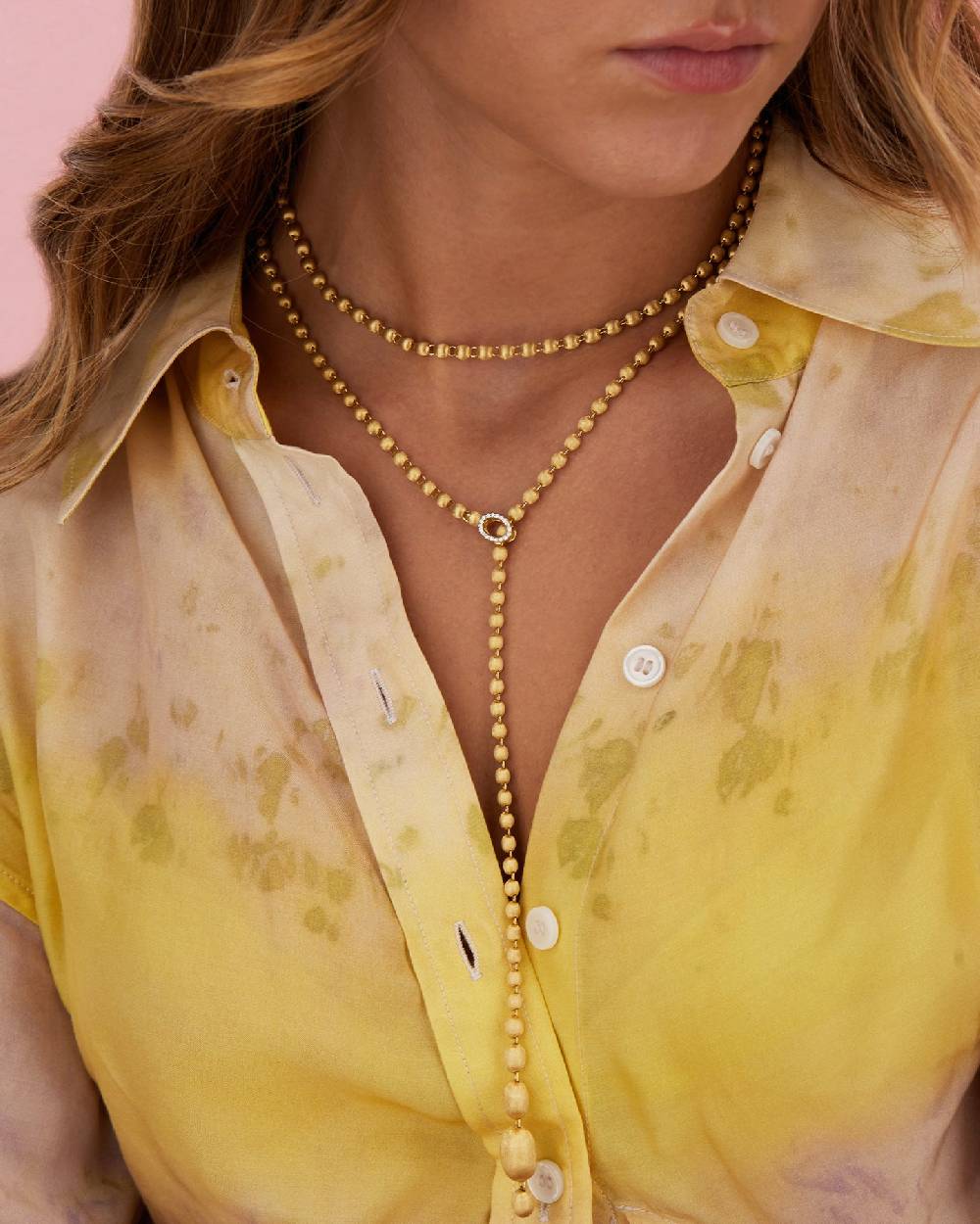 Nanis Collana iconica "IVY slim" convertibile con boules in oro incise a man – Nanis Italian Jewels I Più Venduti