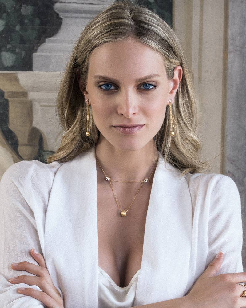 Nanis Collana "LUCE" convertibile 3 in 1 in oro e diamanti (grande) – Nanis Italian Jewels Italia