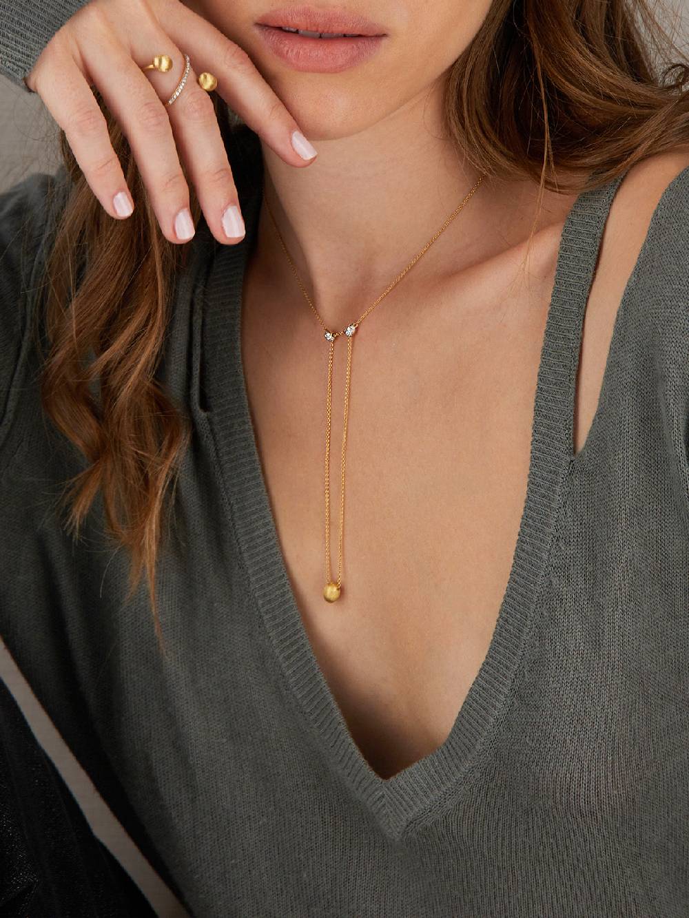 Nanis Collana "LUCE" convertibile 3 in 1 in oro e diamanti (piccola) – Nanis Italian Jewels 2025