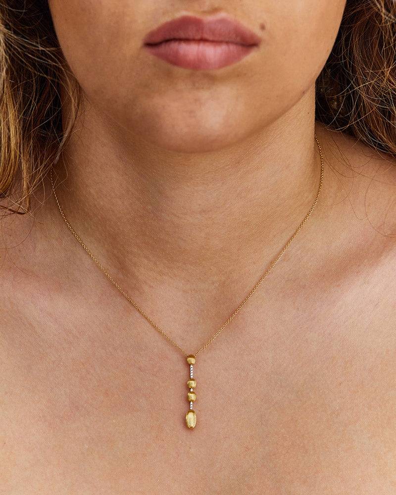 Nanis Collana "DANCING ÉLITE" con ciondolo contemporaneo in oro e diamanti – Nanis Italian Jewels Vendita