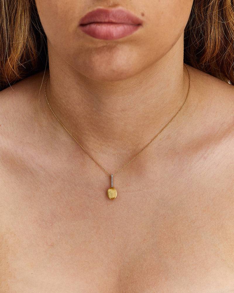 Nanis Collana "DANCING ÉLITE" pendente con ciondolo in oro e barrette di dia – Nanis Italian Jewels Soddisfazione Garantita