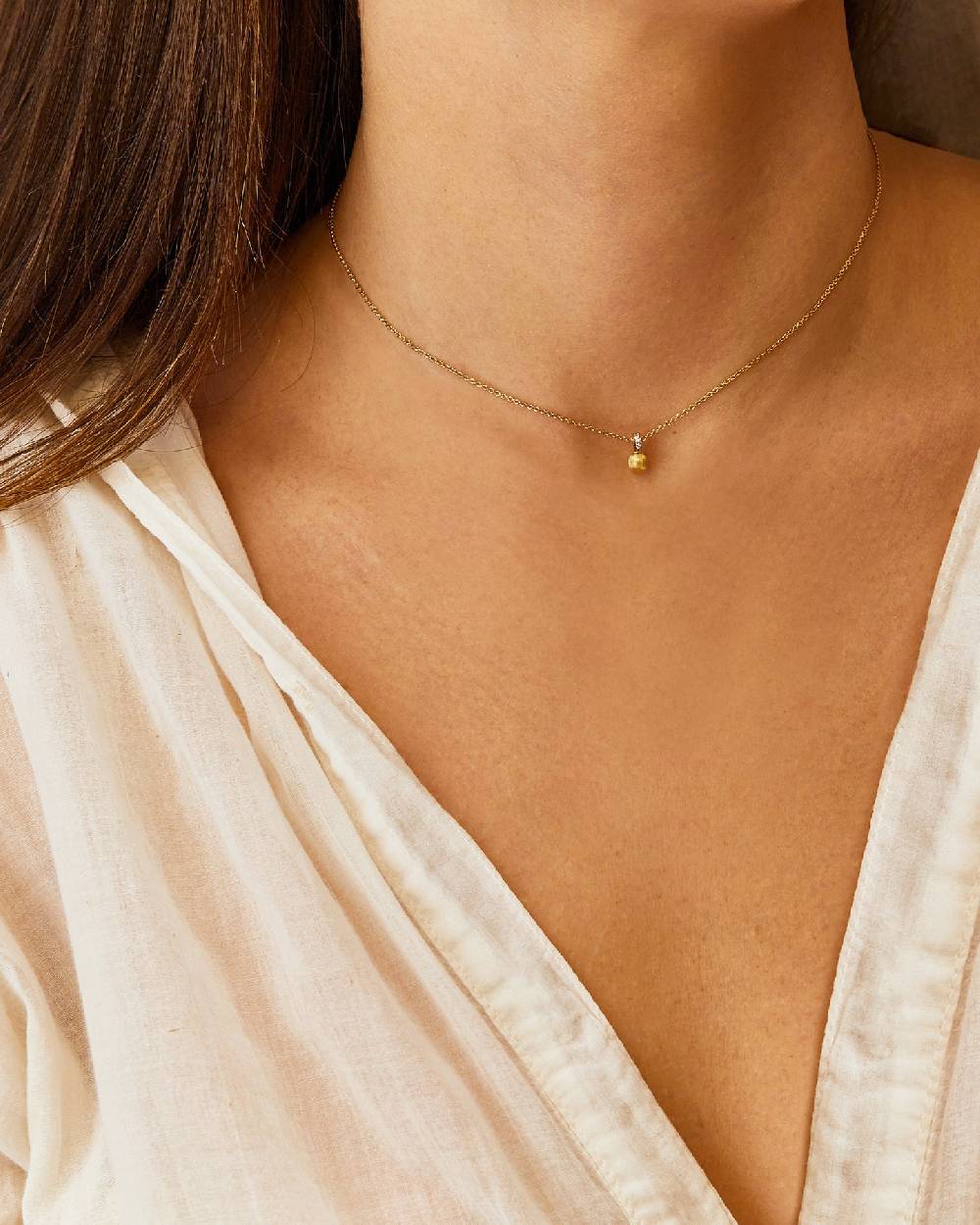 Nanis Collana "DANCING ÉLITE" con ciondolo piccolo in oro e accenti di diama – Nanis Italian Jewels Negozi Online