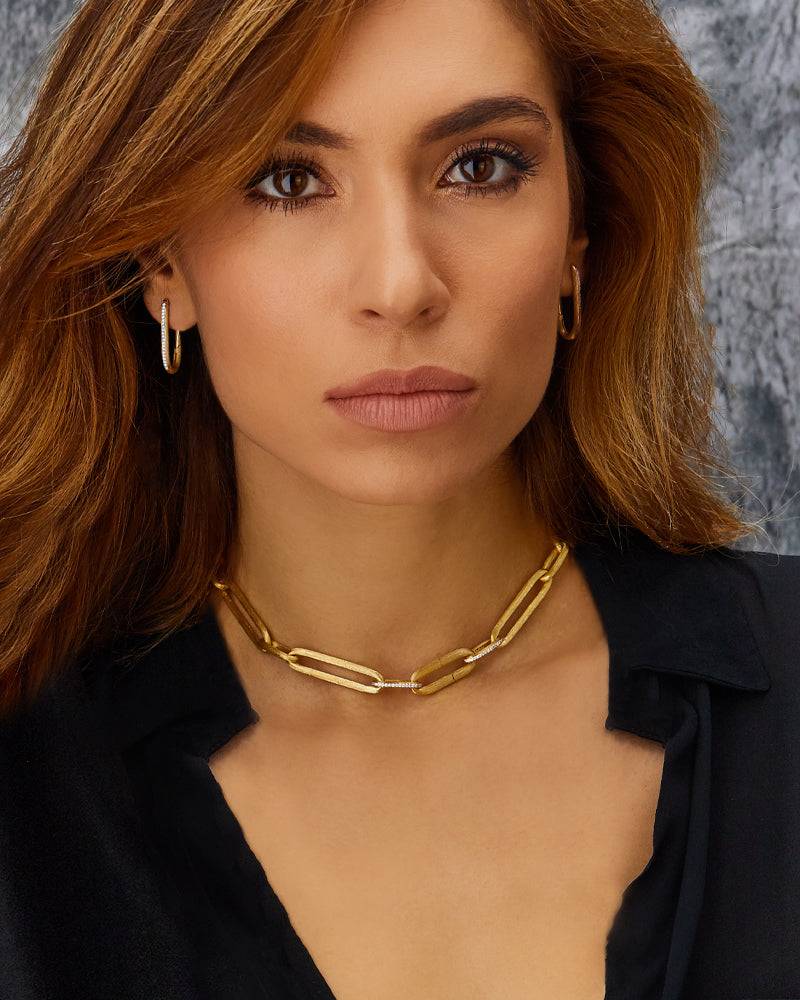 Nanis Collana "LIBERA" con catena in oro e dettagli di diamanti – Nanis Italian Jewels Shopping Online