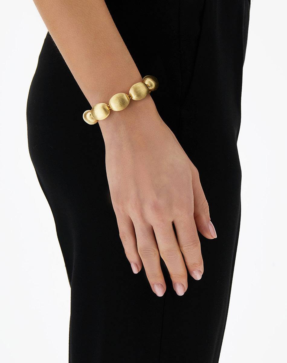 Nanis Bracciale di perle in oro "Muse" (grande) – Nanis Italian Jewels Prezzo Ridotto