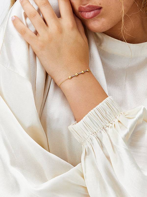 Nanis Bracciale "DANCING ÉLITE" in oro e barretta di diamanti – Nanis Italian Jewels Offerta