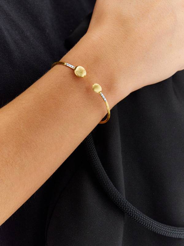 Nanis Bracciale a schiava "DANCING ÉLITE" inciso a mano in oro e diamanti – Nanis Italian Jewels Saldi Di Fabbrica