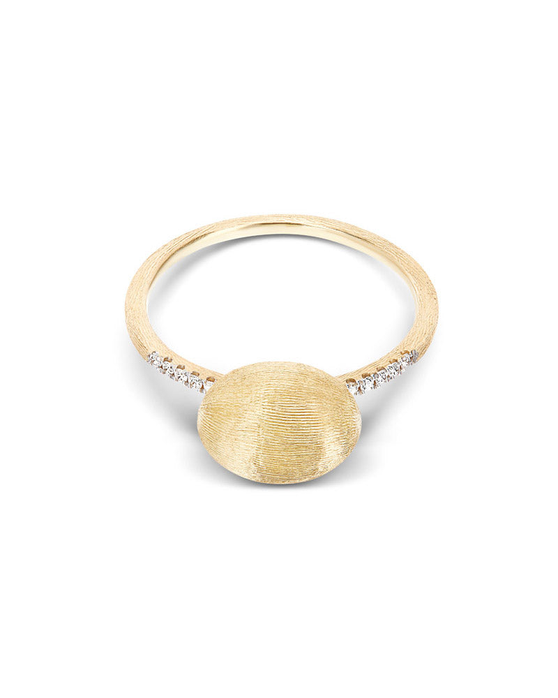 Nanis Anello "DANCING ÉLITE" con boule in oro incisa a mano e pavé di diaman – Nanis Italian Jewels Qualità
