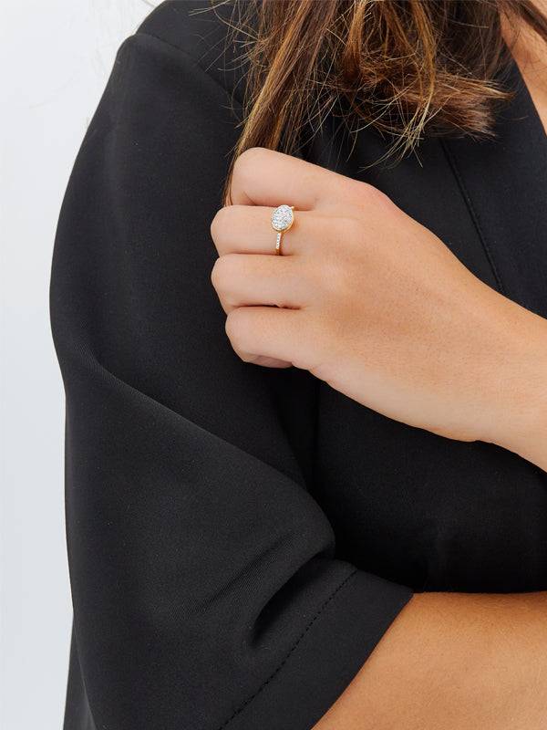 Nanis Anello di fidanzamento "DANCING ÉLITE" romantico in oro e diamanti (pi – Nanis Italian Jewels Spedizione Gratuita