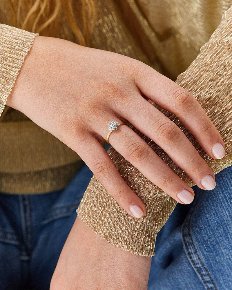 Nanis Anello di fidanzamento "DANCING ÉLITE" in oro e pavé di diamanti – Nanis Italian Jewels Qualità Garantita