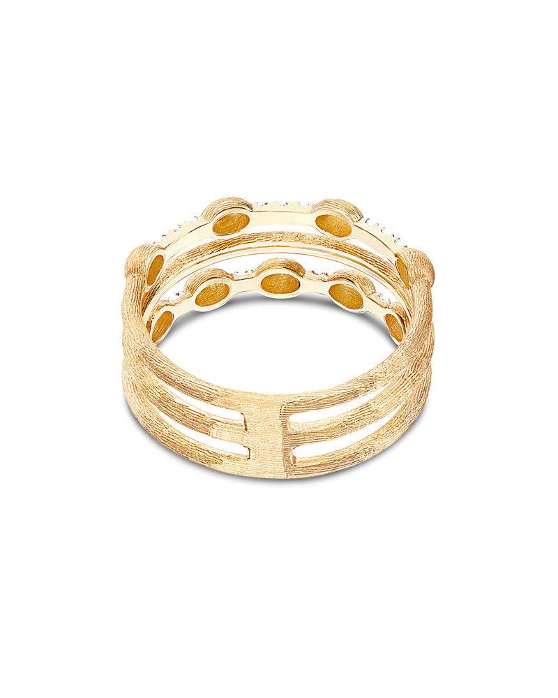 Nanis Anello "DANCING ÉLITE" a tripla fascia in oro e diamanti – Nanis Italian Jewels Promozione Limitata