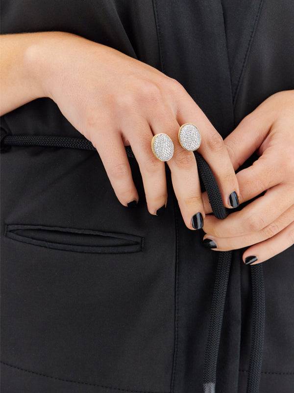 Nanis Anello iconico "BUBBLE" con due boules in oro e diamanti (grande) – Nanis Italian Jewels Latest fashion