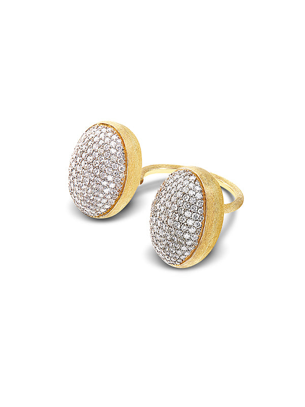 Nanis Anello iconico "BUBBLE" con due boules in oro e diamanti (grande) – Nanis Italian Jewels Latest fashion