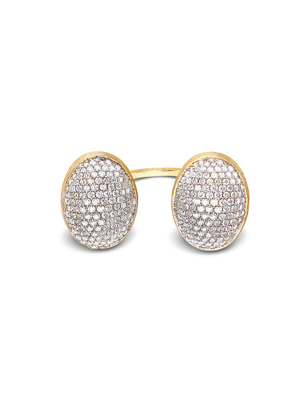 Nanis Anello iconico "BUBBLE" con due boules in oro e diamanti (grande) – Nanis Italian Jewels Latest fashion