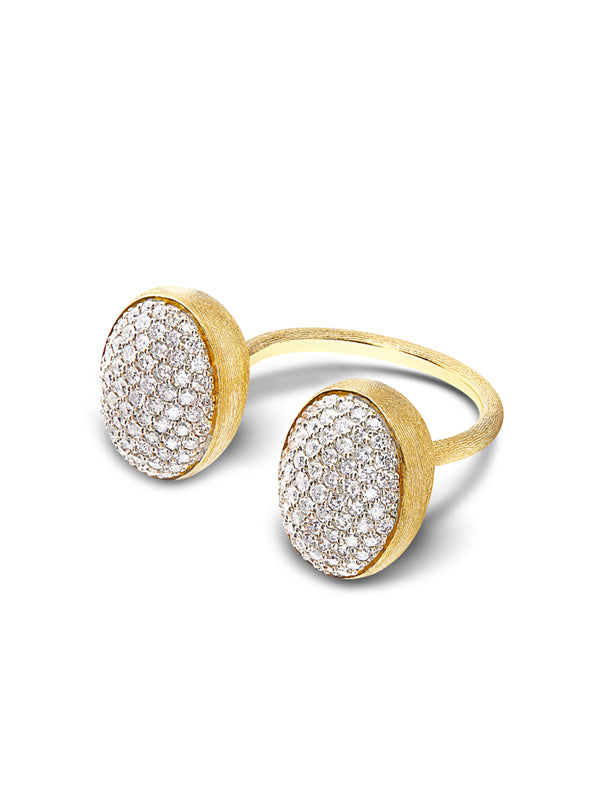 Nanis Anello iconico "BUBBLE" con due boules in oro e diamanti (piccolo) – Nanis Italian Jewels Outlet