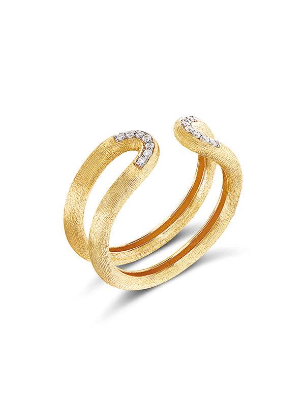 Nanis Anello "LIBERA" aperto in oro e diamanti – Nanis Italian Jewels In Vendita