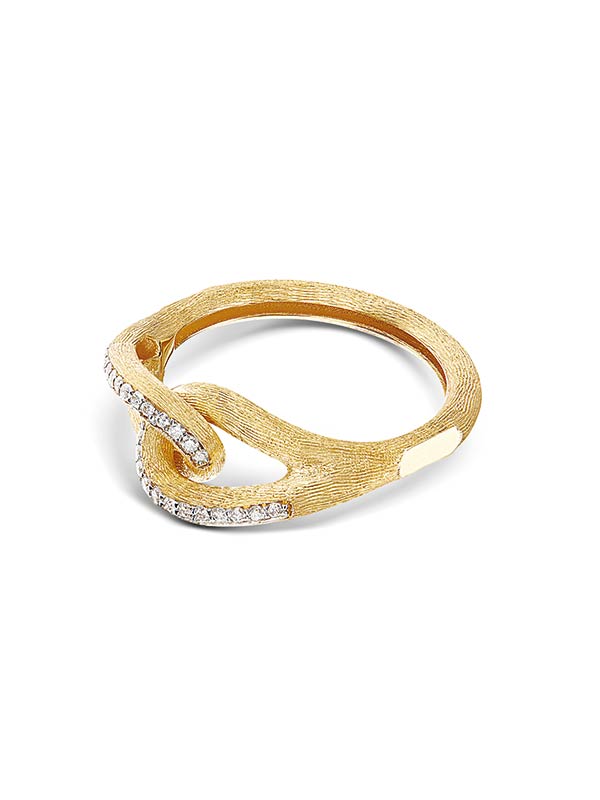 Nanis Anello "LIBERA" intrecciato in oro e diamanti – Nanis Italian Jewels Offerte