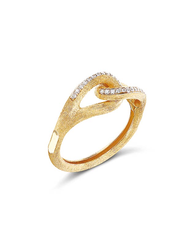 Nanis Anello "LIBERA" intrecciato in oro e diamanti – Nanis Italian Jewels Offerte