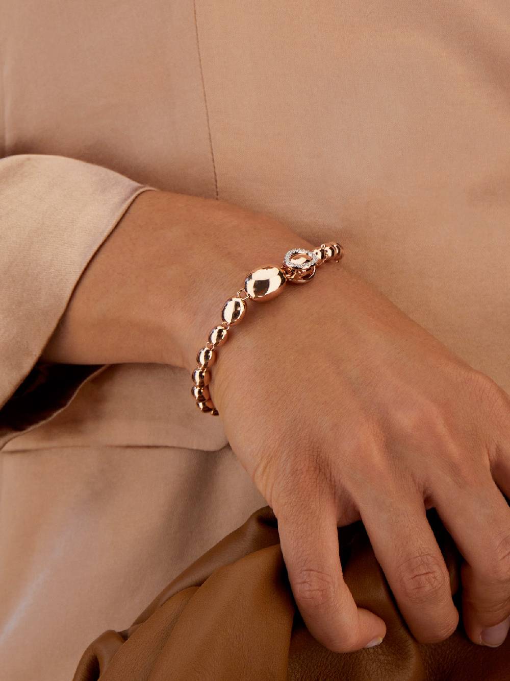 Nanis Bracciale "IVY" con boules in oro rosa e diamanti – Nanis Italian Jewels Vendita Calda