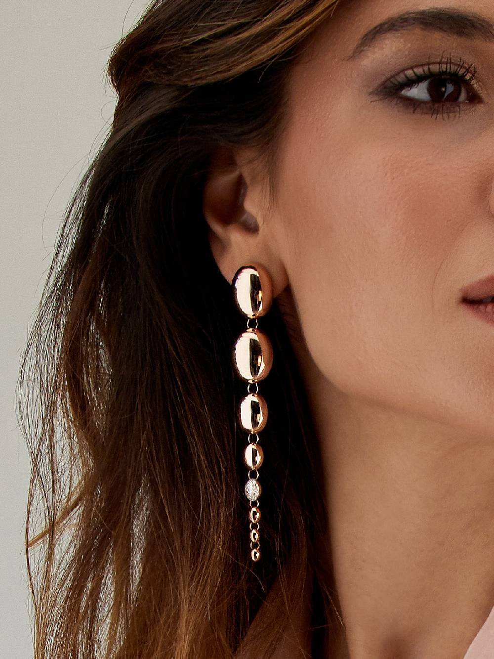 Nanis Orecchini "NUVOLE" pendenti con boules degradé in oro rosa e diamanti – Nanis Italian Jewels Vendita Economica
