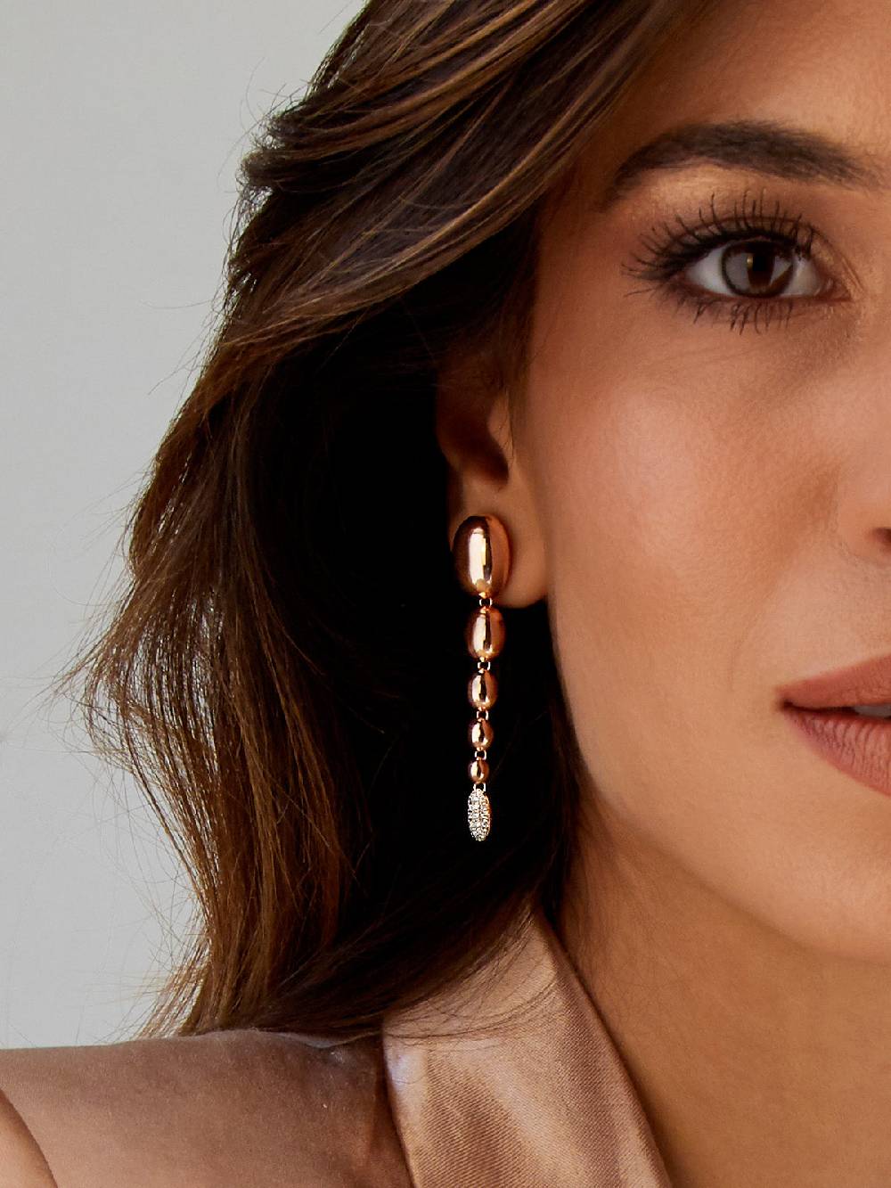 Nanis Orecchini "IVY" pendenti con boules degradé in oro rosa e diamanti – Nanis Italian Jewels Saldi Di Fabbrica