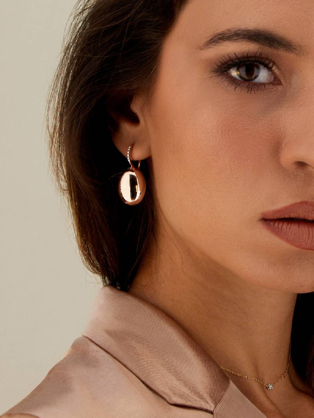 Nanis Orecchini "CILIEGINE" con boules in oro rosa e dettagli di diamanti (g – Nanis Italian Jewels I Più Venduti