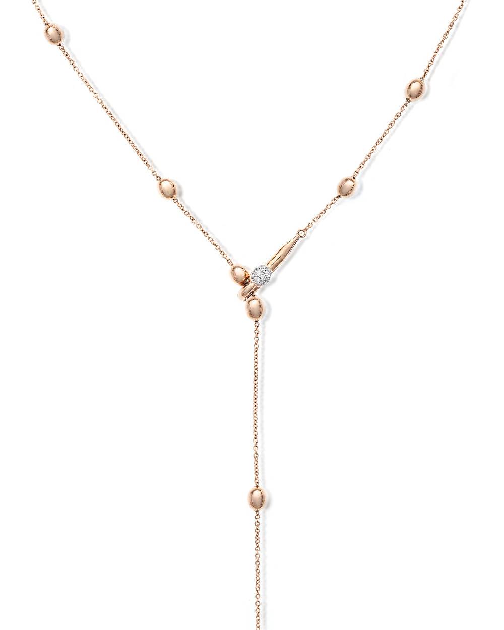 Nanis Collana a Y "SOFFIO" in oro rosa e diamanti – Nanis Italian Jewels Nuova
