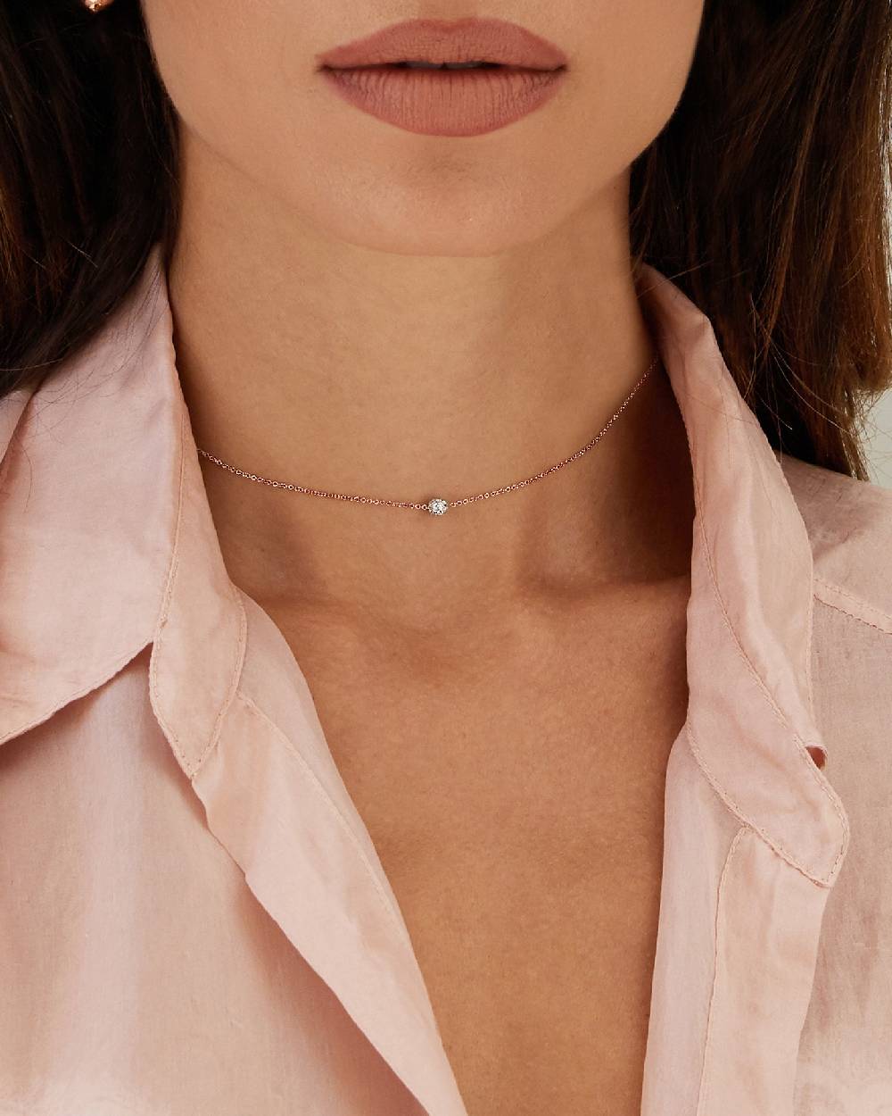 Nanis Collana punto luce "DANCING ÉLITE" in oro rosa e boule in diamanti – Nanis Italian Jewels 2025