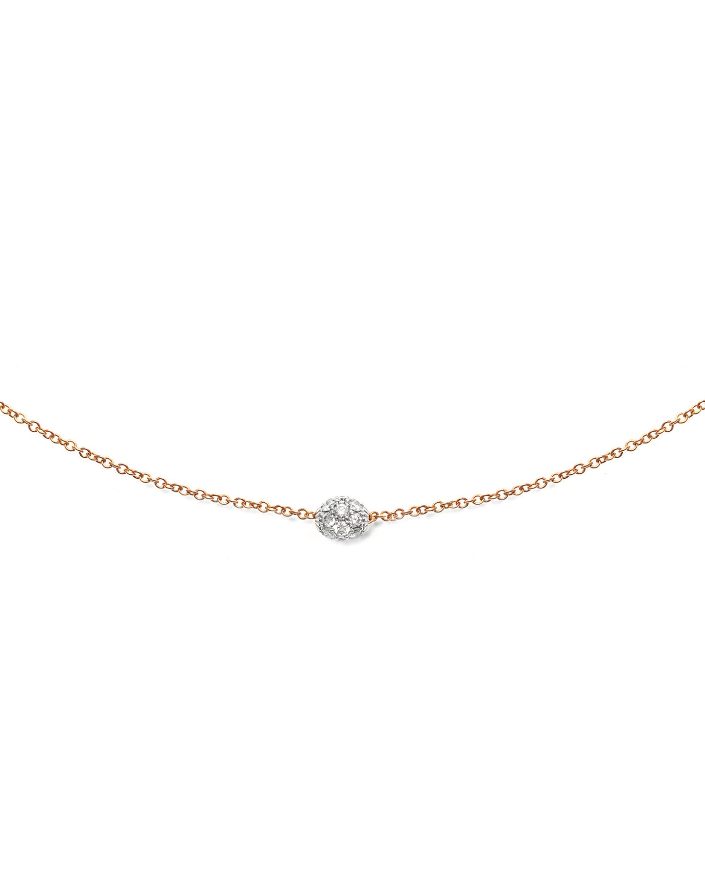Nanis Collana punto luce "DANCING ÉLITE" in oro rosa e boule in diamanti – Nanis Italian Jewels 2025