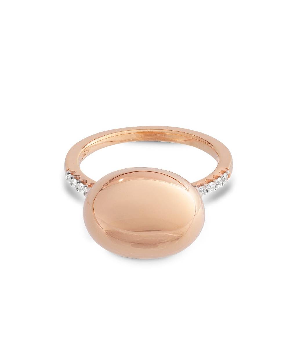 Nanis Anello "DANCING ÉLITE" con boule in oro rosa e pavè di diamanti (medio – Nanis Italian Jewels In Linea