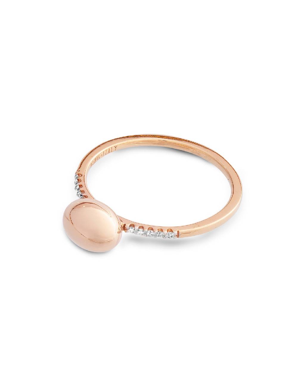 Nanis Anello "DANCING ÉLITE" con boule in oro rosa e diamanti (baby) – Nanis Italian Jewels Qualità