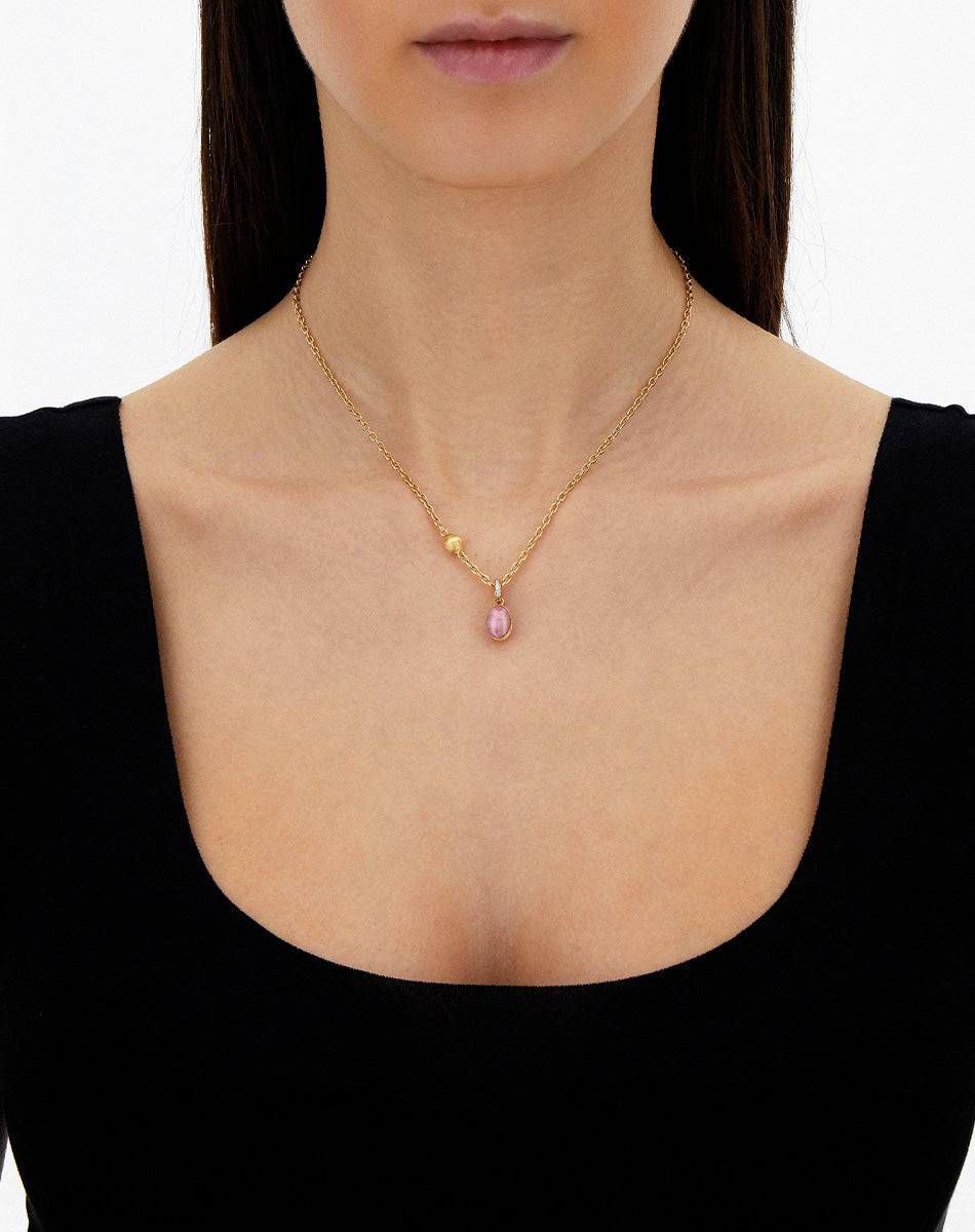 Nanis Charm Rosolio "Boules" in oro inciso, diamanti, cristallo di rocca, qu – Nanis Italian Jewels Prezzo Ridotto