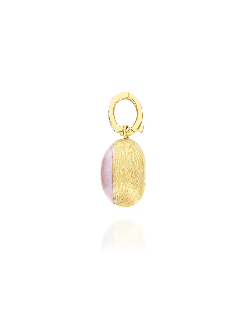 Nanis Charm Rosolio "Boules" in oro inciso, diamanti, cristallo di rocca, qu – Nanis Italian Jewels Prezzo Ridotto