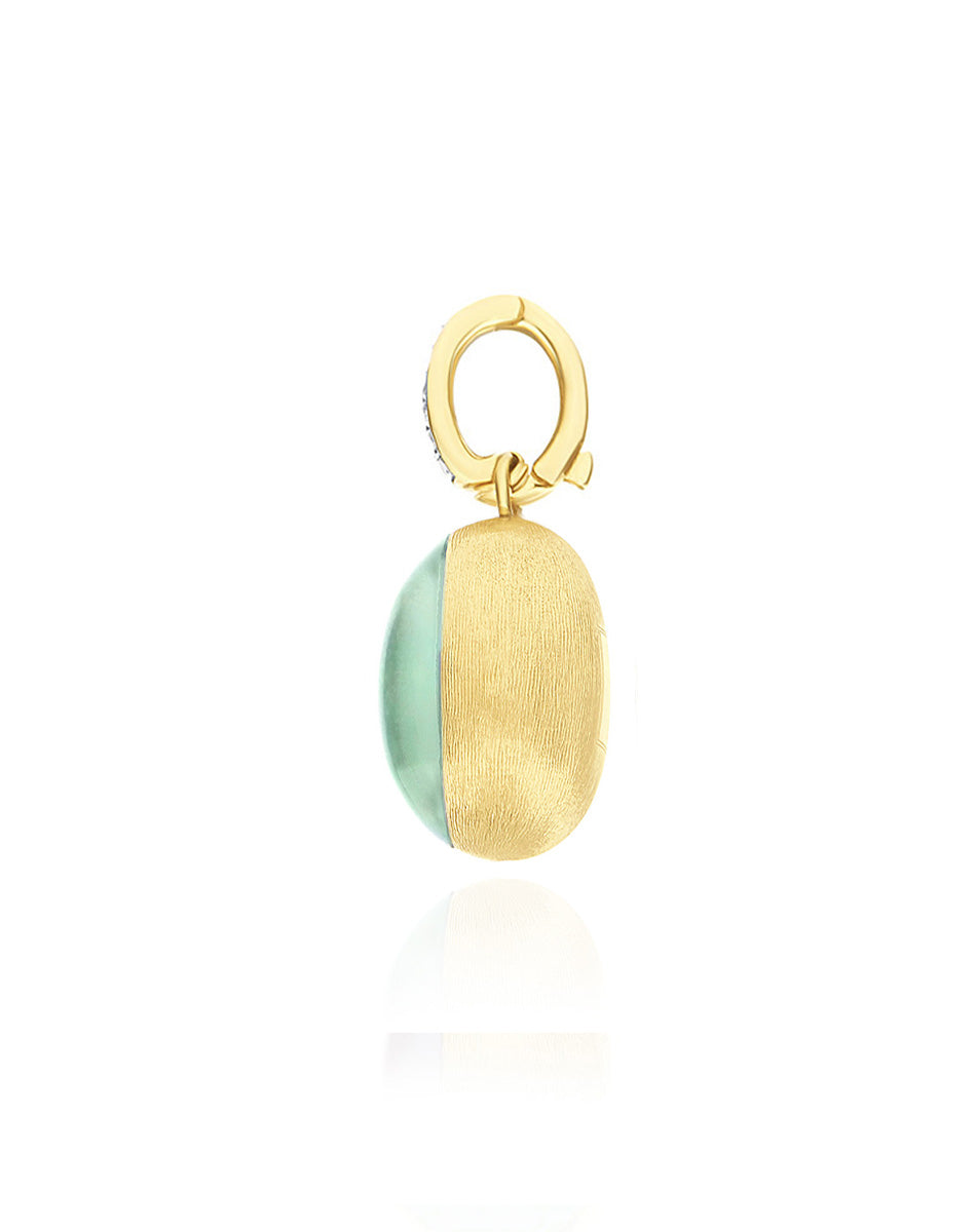 Nanis Charm Lattementa "Boules" in oro inciso, diamanti, cristallo di rocca – Nanis Italian Jewels Convenienza