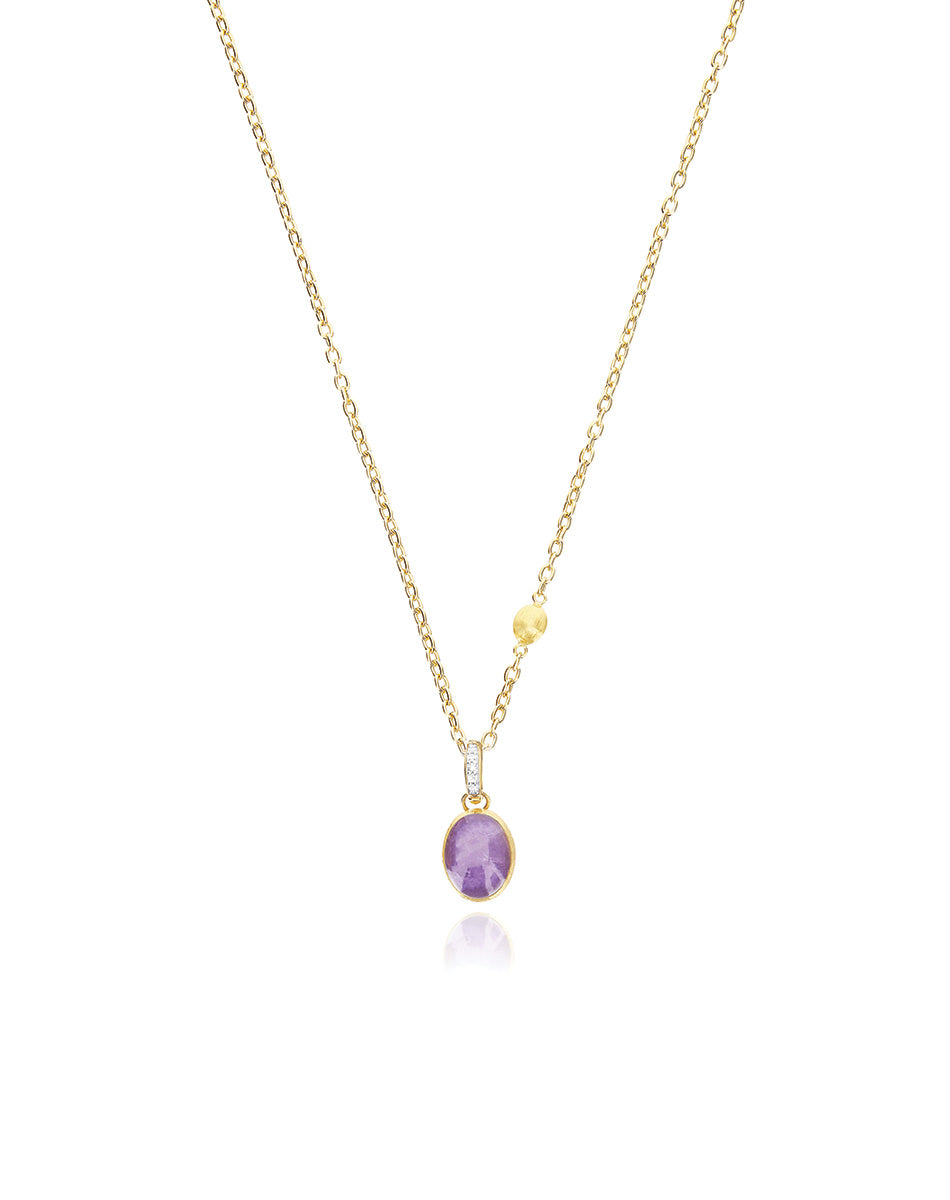 Nanis Charm Violetta "Boules" in oro inciso, diamanti, lepidolite e madreper – Nanis Italian Jewels Offerta