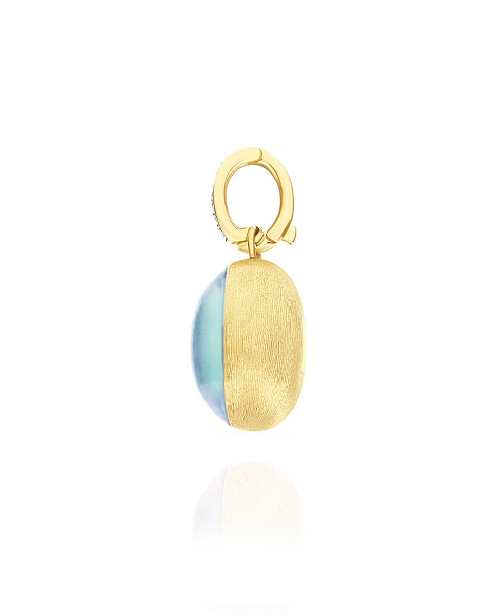 Nanis Charm Anice "Boules" in oro inciso, diamanti, cristallo di rocca e ama – Nanis Italian Jewels Online