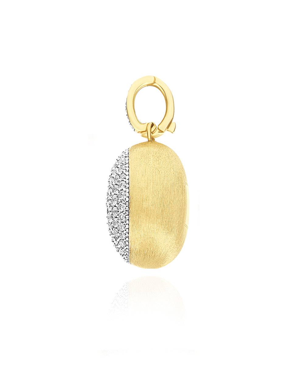 Nanis Charm "Boules" in oro inciso e pavè di diamanti (grande) – Nanis Italian Jewels Hotsell