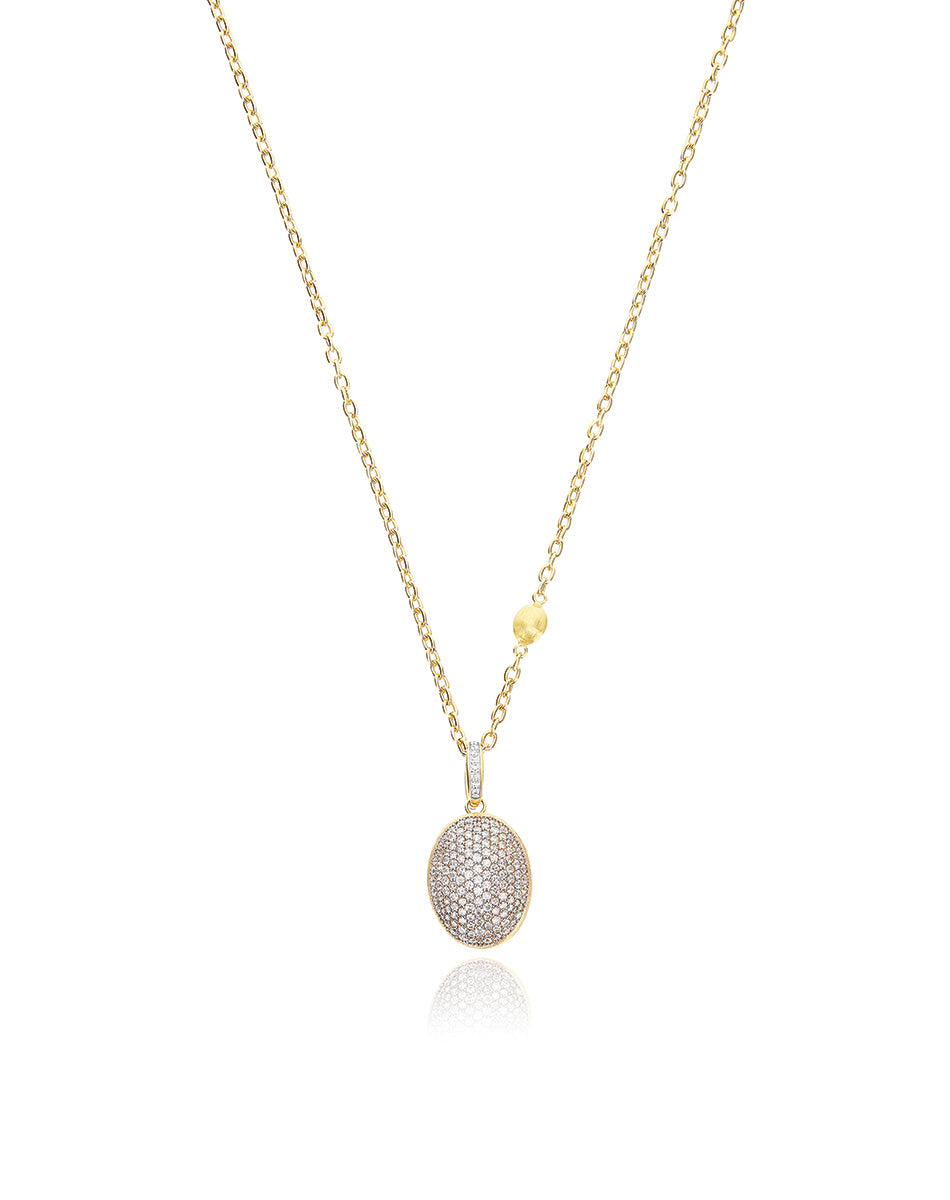 Nanis Charm "Boules" in oro inciso e pavè di diamanti (medio) – Nanis Italian Jewels Vendita Calda