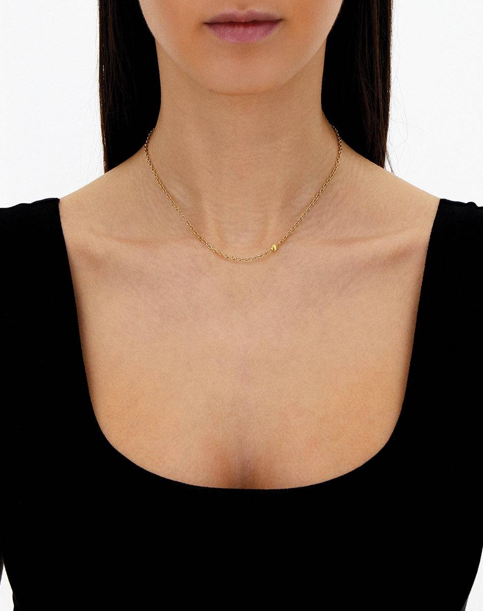 Nanis Collana a catena "Boules" in oro inciso (corta) – Nanis Italian Jewels Saldi Di Fabbrica