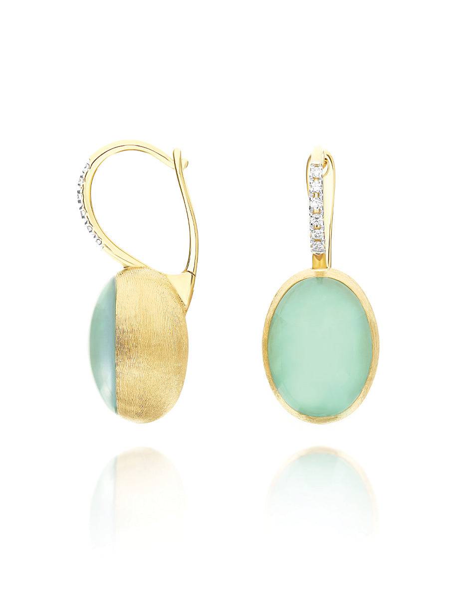 Nanis Orecchini Ciliegine Lattementa "Boules" in oro inciso, diamanti, crist – Nanis Italian Jewels Moda
