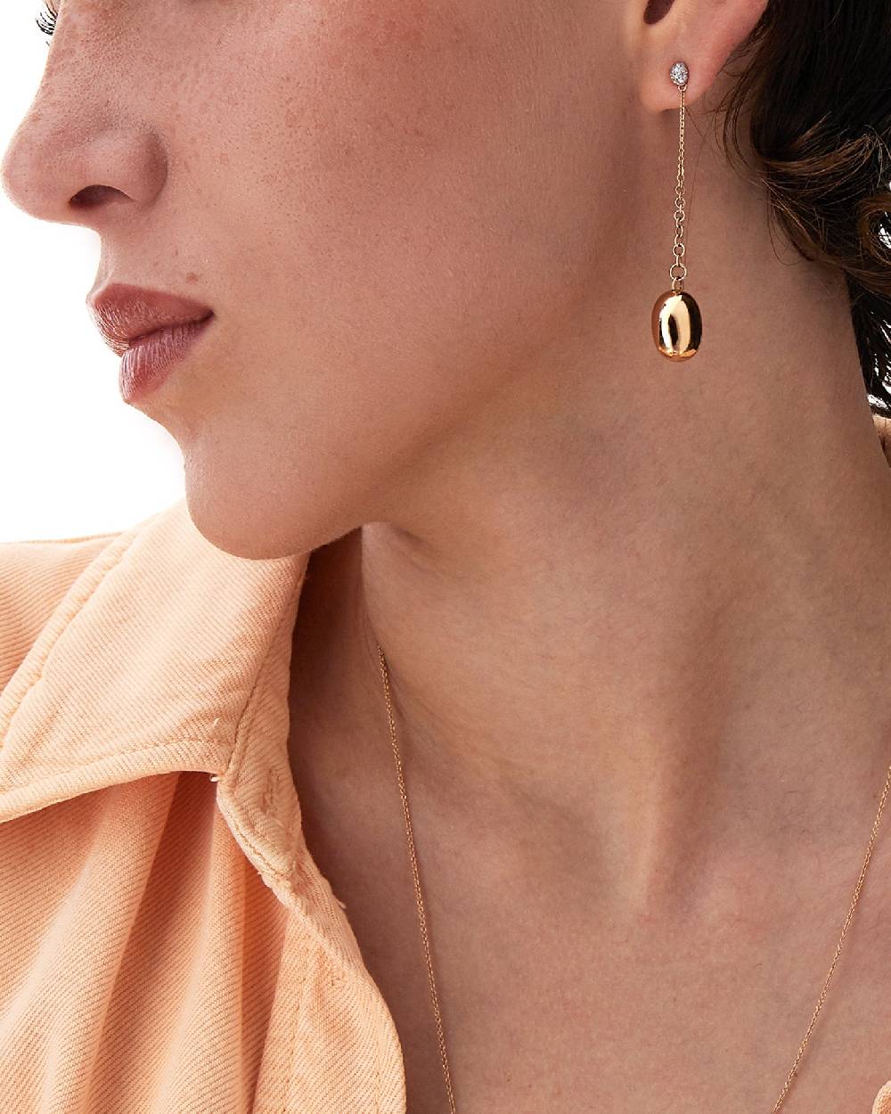 Nanis Orecchini "CANDLE" in oro rosa e diamanti – Nanis Italian Jewels Spedizione Gratuita