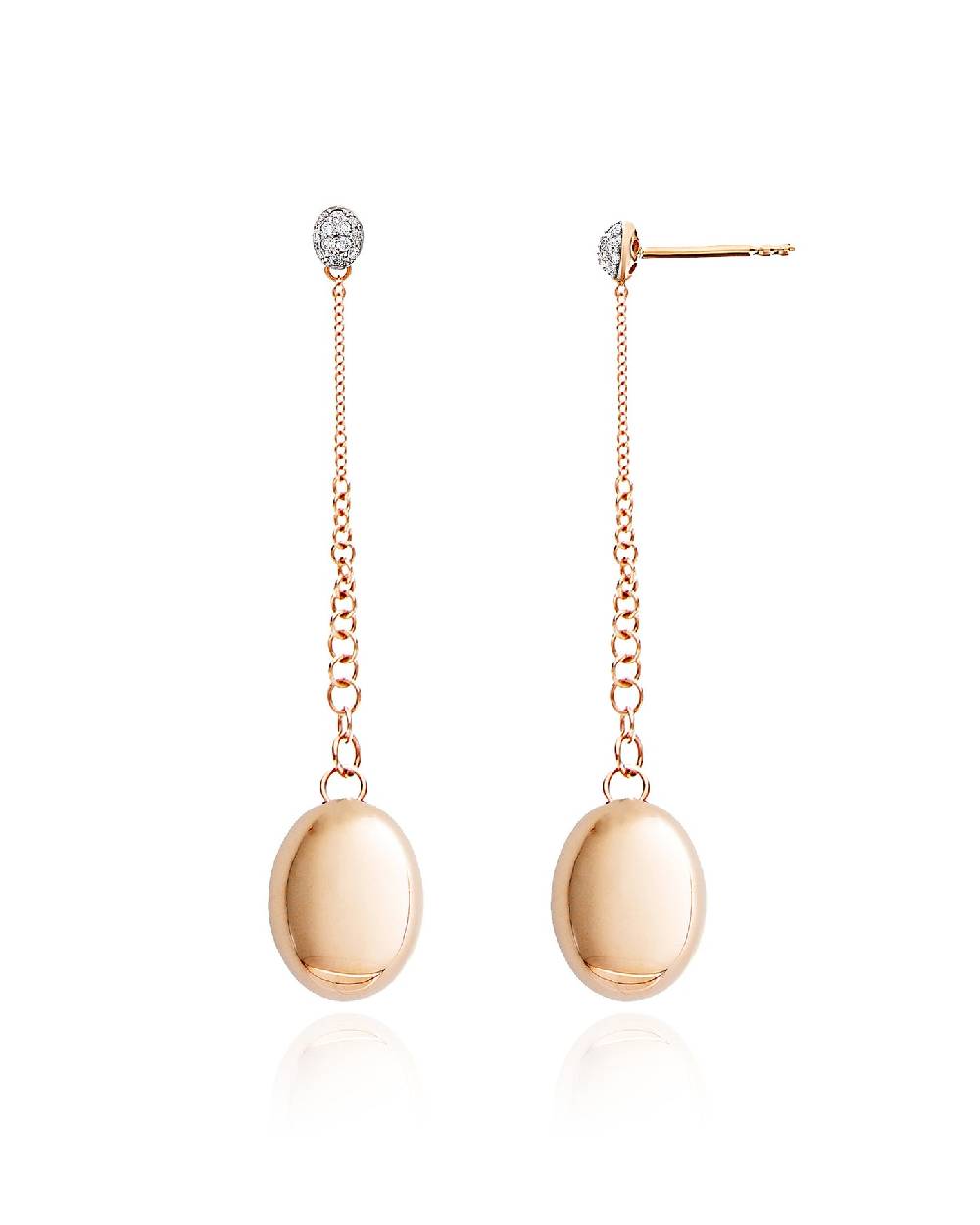 Nanis Orecchini "CANDLE" in oro rosa e diamanti – Nanis Italian Jewels Spedizione Gratuita