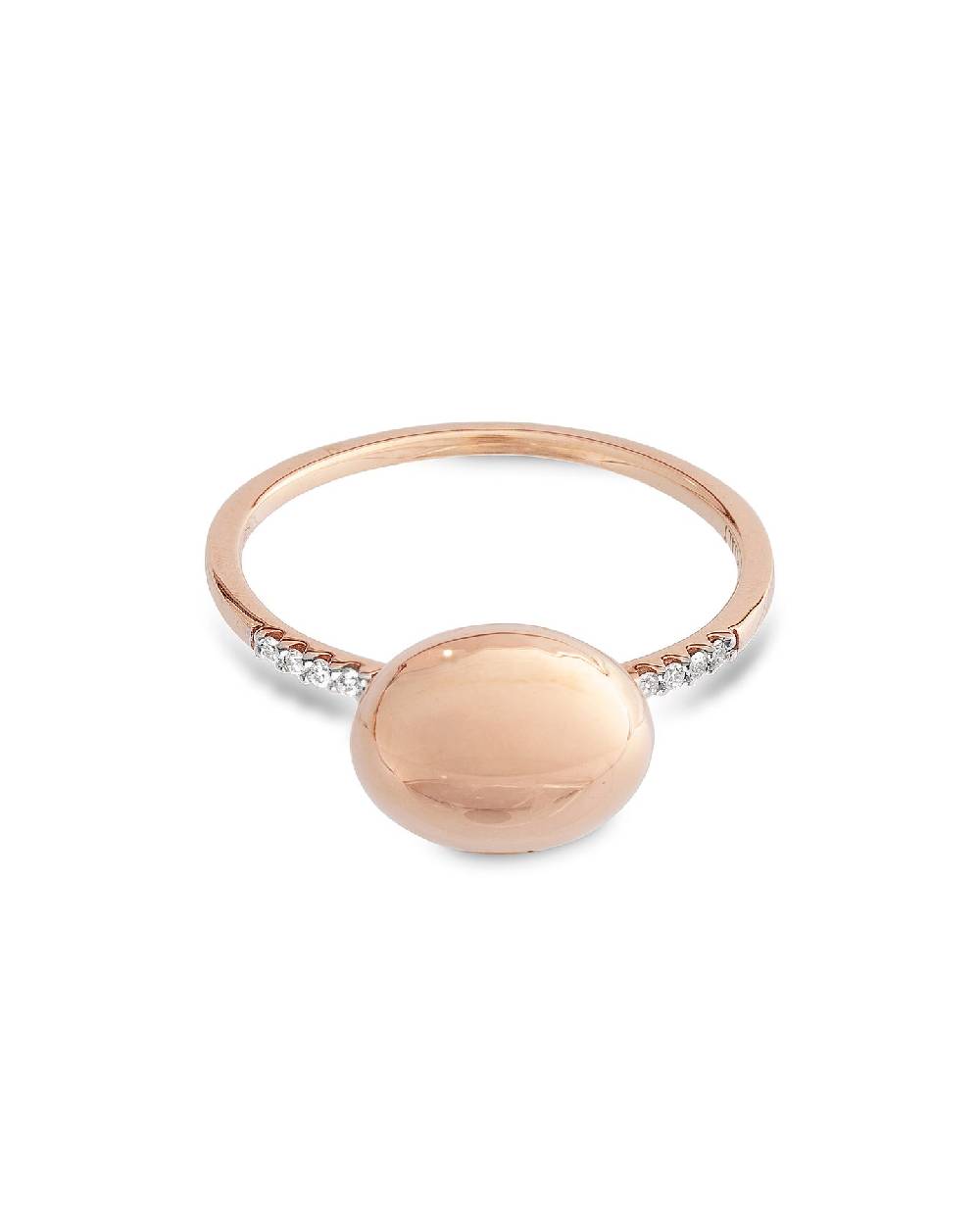 Nanis Anello "DANCING ÉLITE" con boule in oro rosa e pavè di diamanti (picco – Nanis Italian Jewels Sottocosto