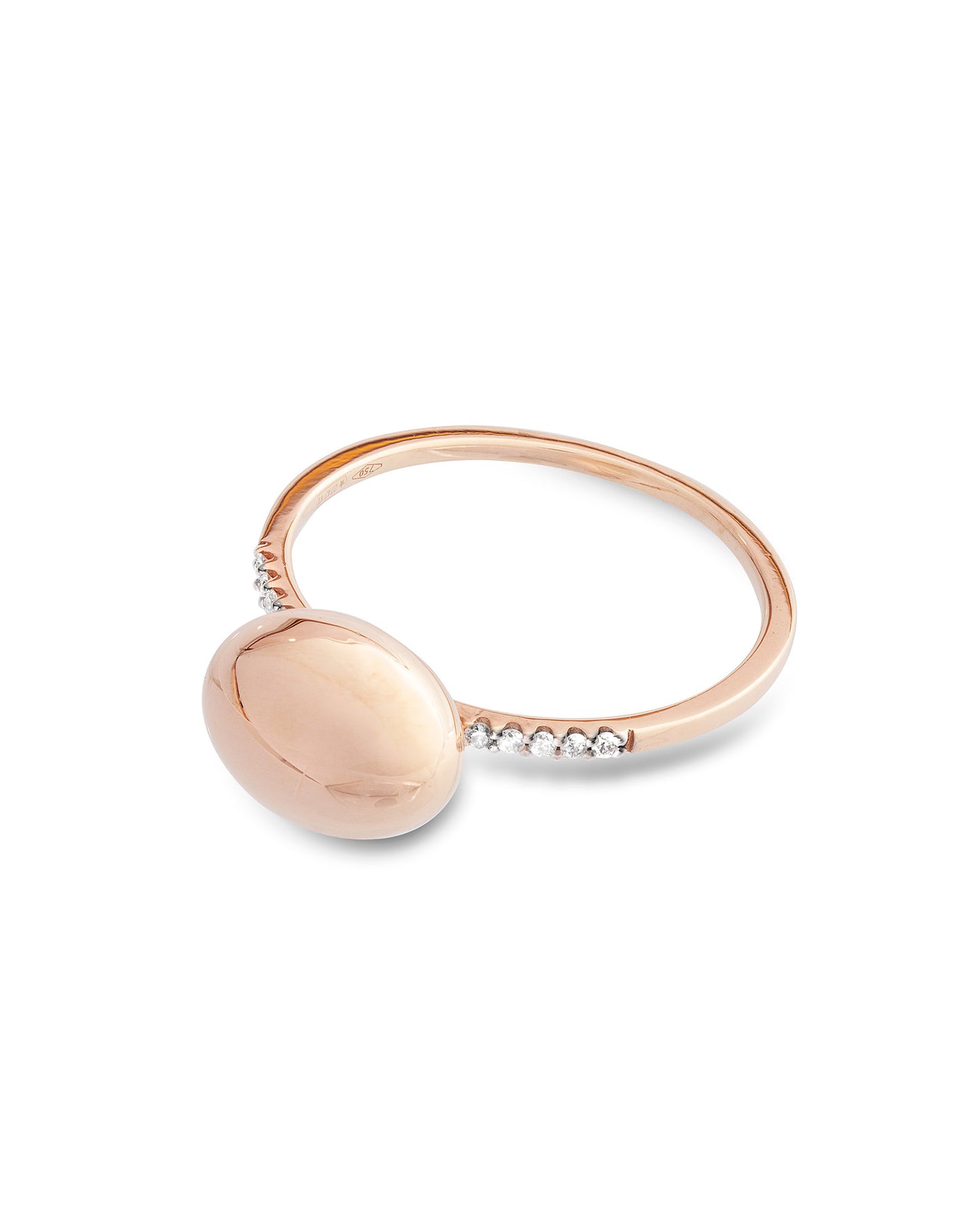 Nanis Anello "DANCING ÉLITE" con boule in oro rosa e pavè di diamanti (picco – Nanis Italian Jewels Sottocosto