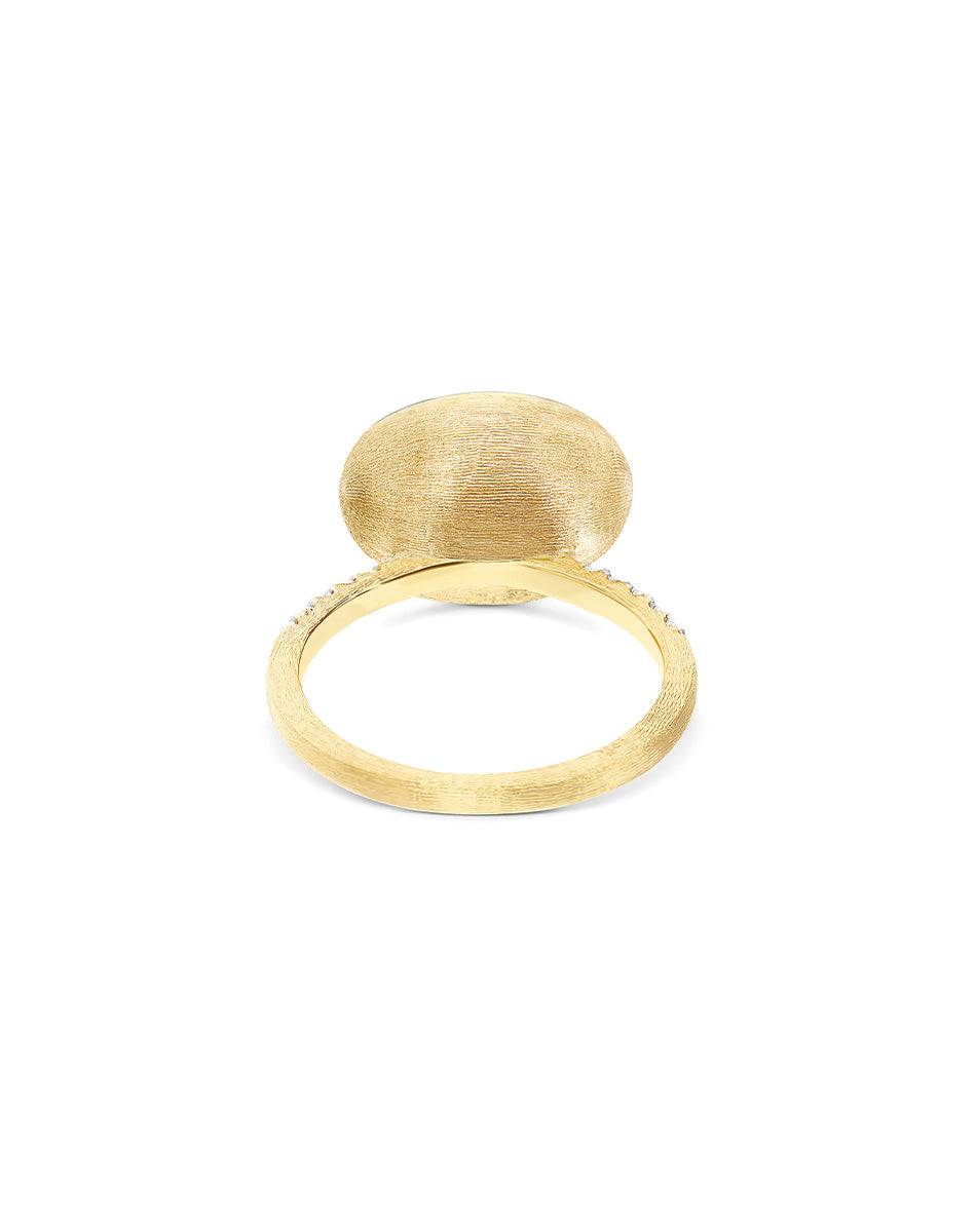 Nanis Anello "Boules" in oro inciso e pavè di diamanti (medio) – Nanis Italian Jewels 2025