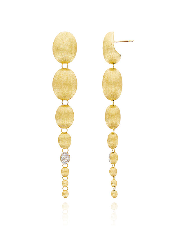 Nanis Orecchini "NUVOLE" con boules degradè grandi in oro e diamanti – Nanis Italian Jewels Vendita