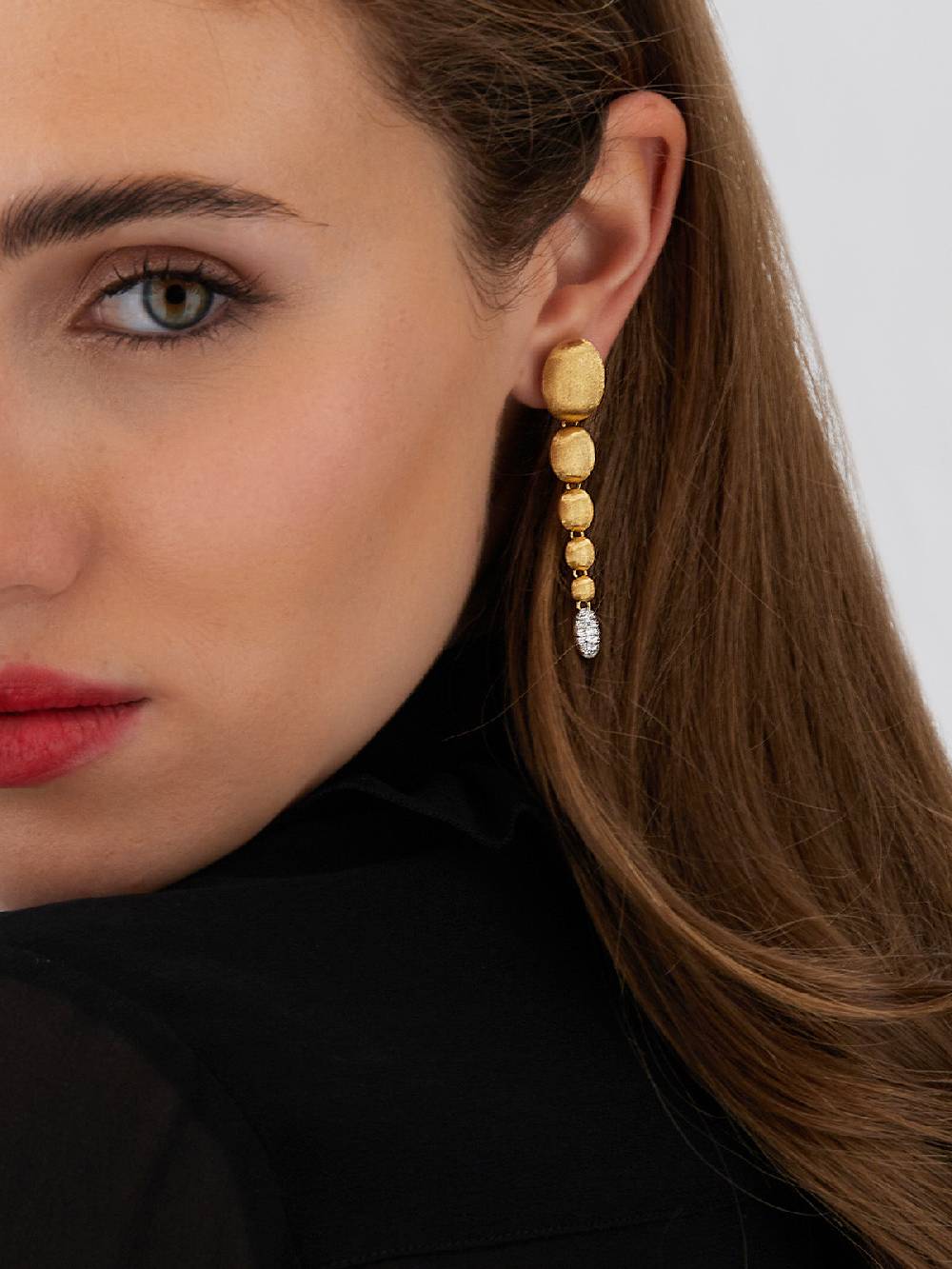 Nanis Orecchini "IVY" pendenti con boules degradè in oro e diamanti – Nanis Italian Jewels Promozione
