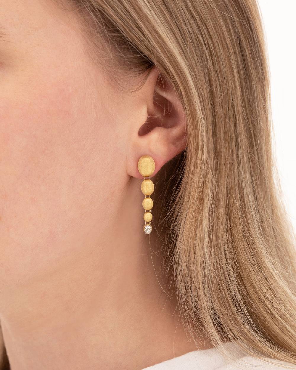 Nanis orecchini "nuvolette" pendenti con boules degradè in oro e diamanti – Nanis Italian Jewels Spedizione Gratuita